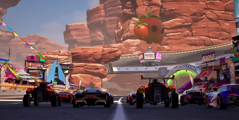 fortnite rocket racing cars start race