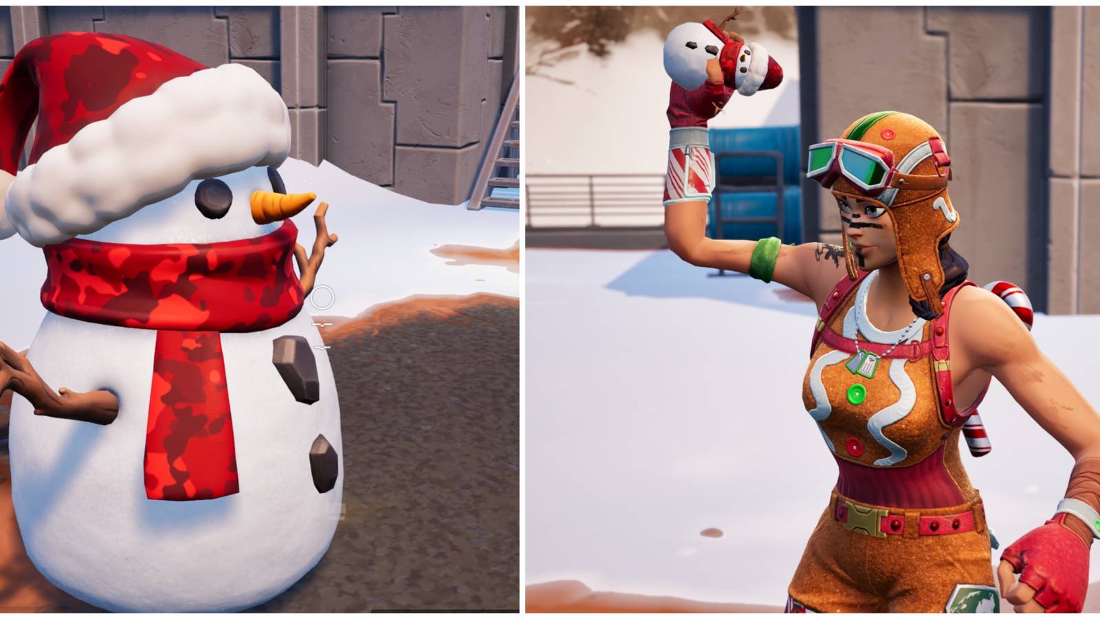 throwing sneaky snowmando item to hide