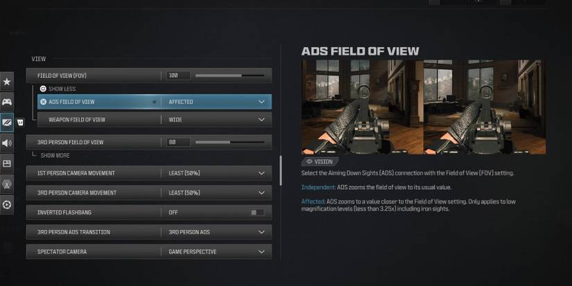 field of view in mw3