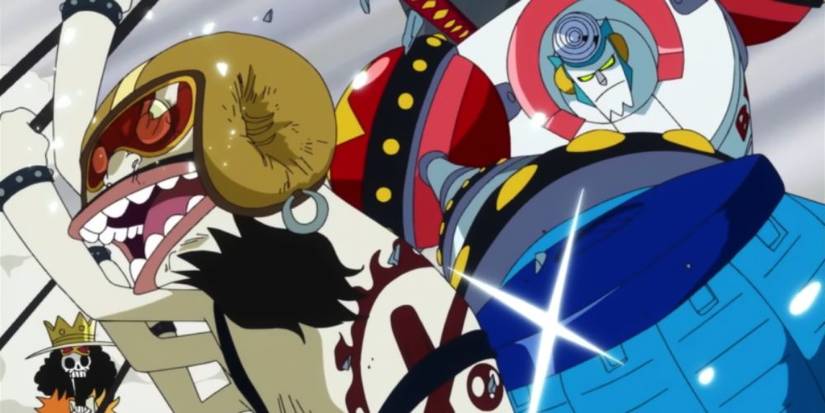 Franky vs. Ikaros Much, in the Fish-Man Island Arc.