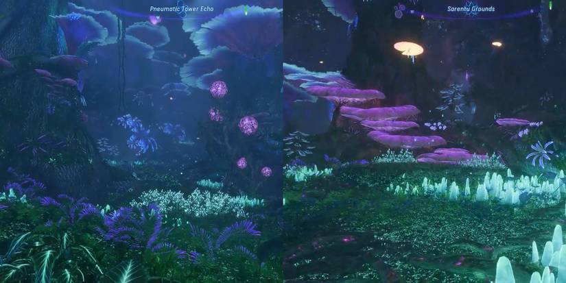 from jungle entrance to pink fungi stairs avatar fop