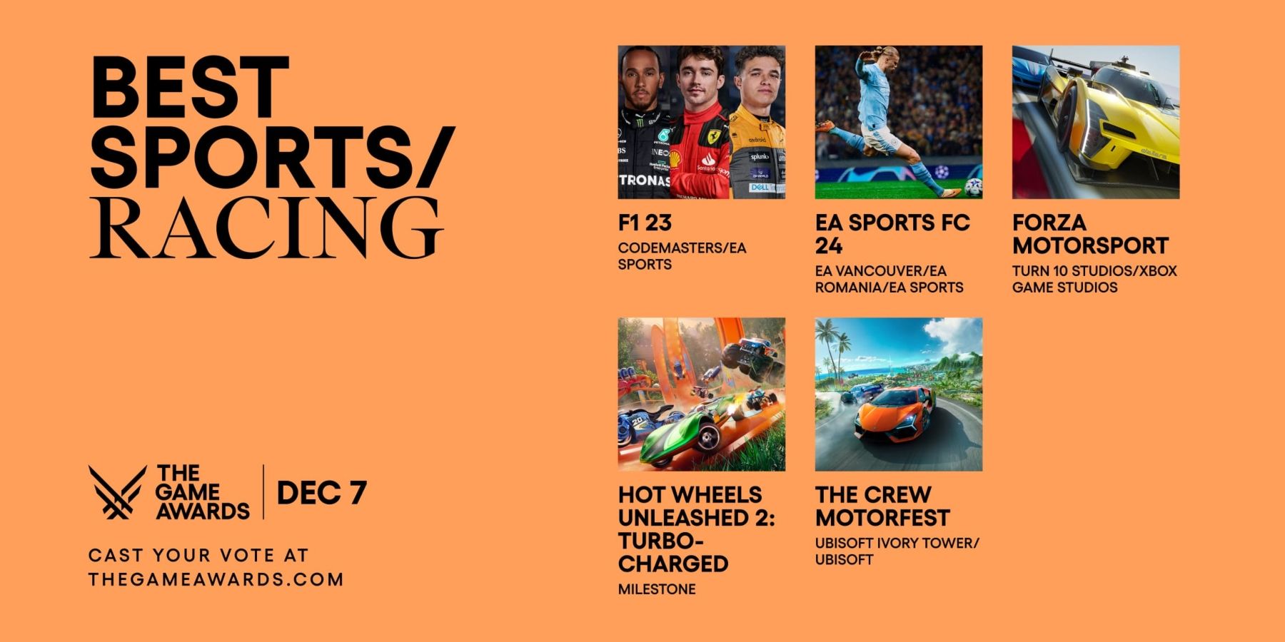 The Game Awards 2023 - All Sports & Racing Game Nominees