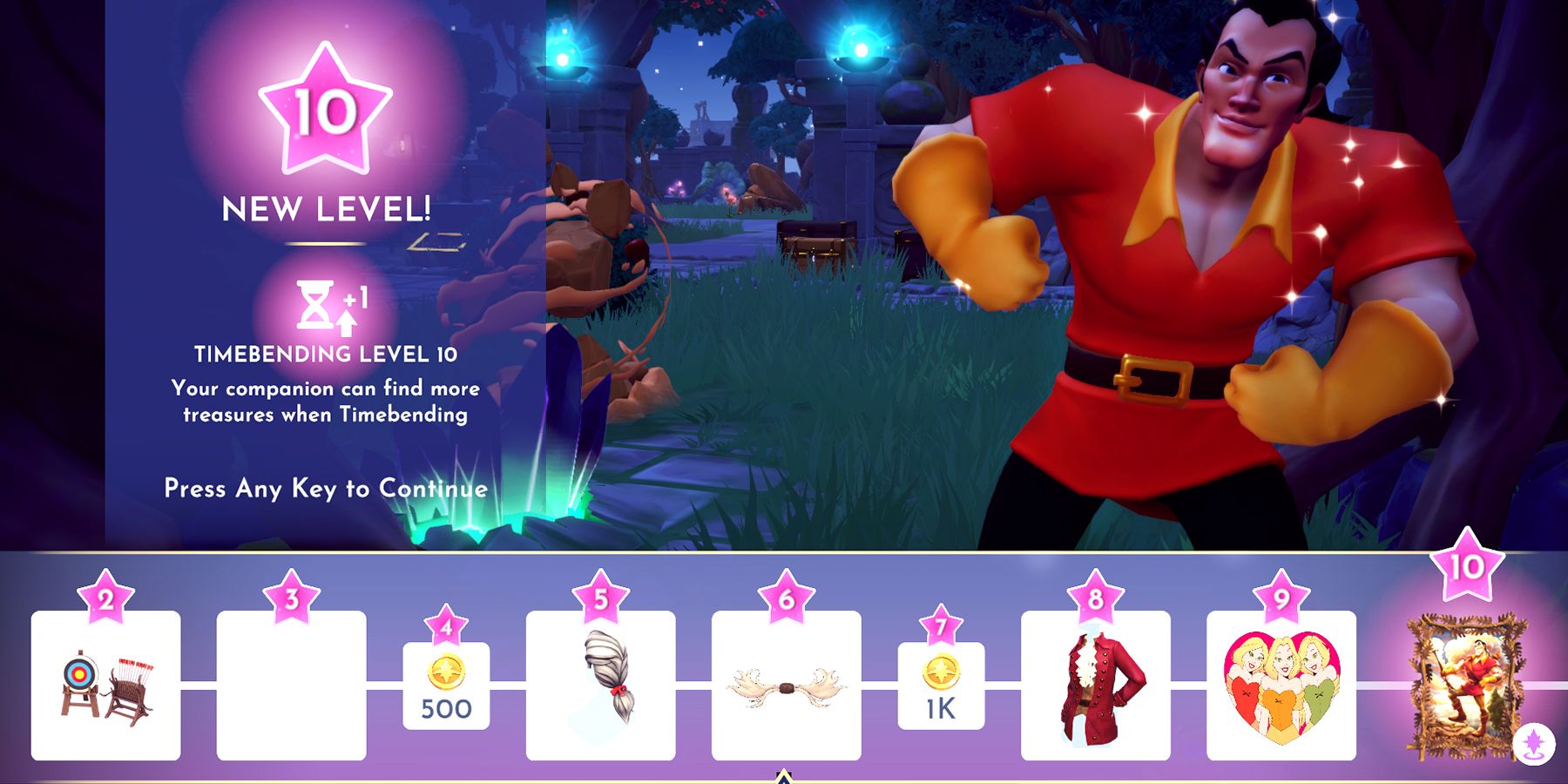 gaston level 10 in disney dreamlight valley