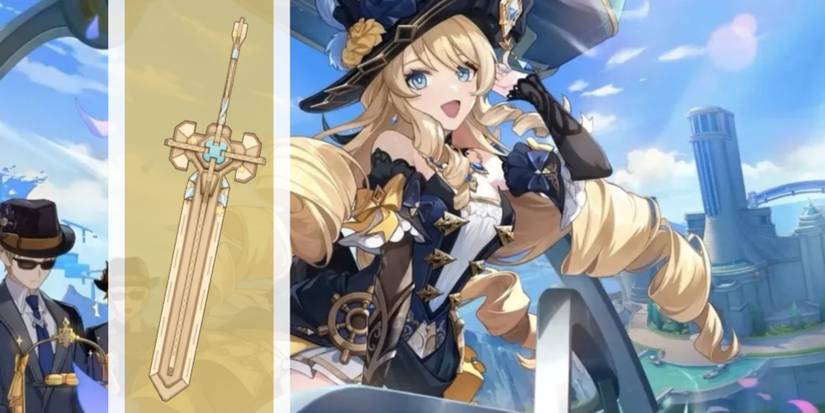 Genshin Impact Navia and Ultimate Overlord's Mega Magic Sword