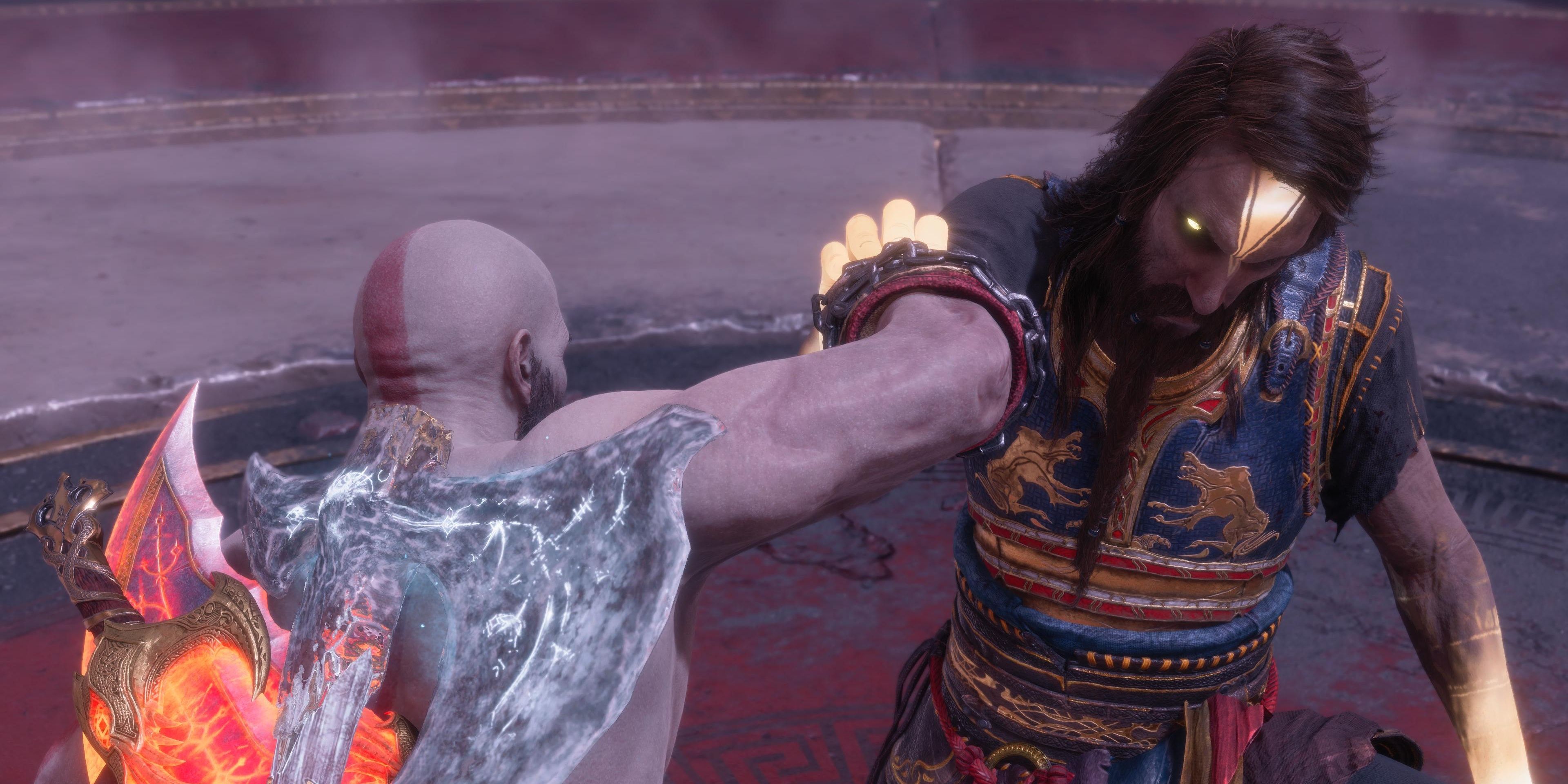 kratos fighting tyr