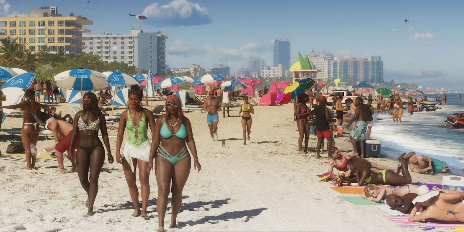 Large crowds of people on the beach