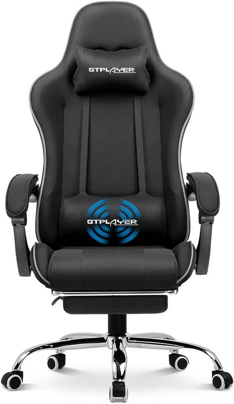 GTPlayer Gaming Chair With Footrest and Lumbar Support