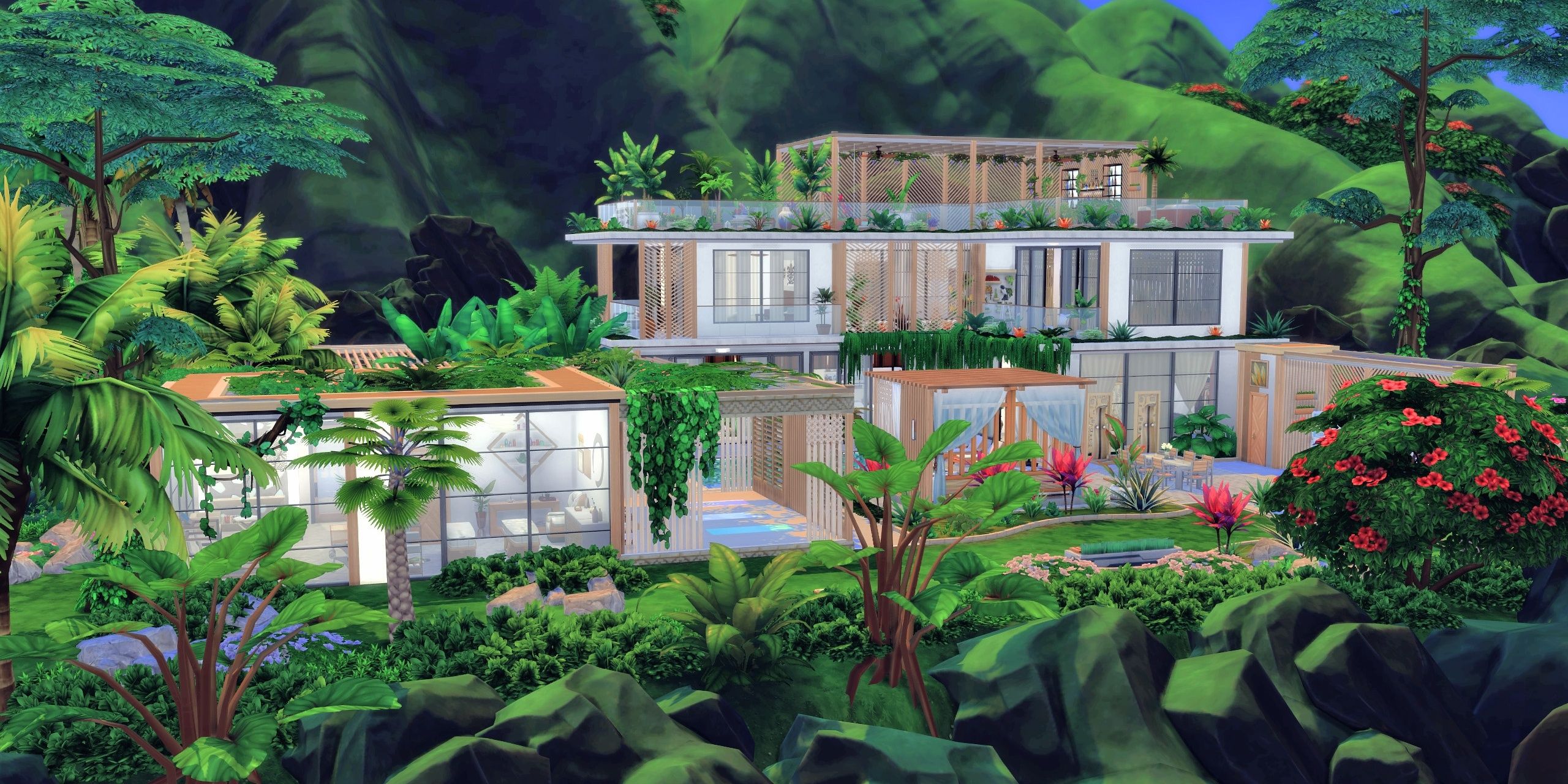 Gym & Spa Villa mod for The Sims 4