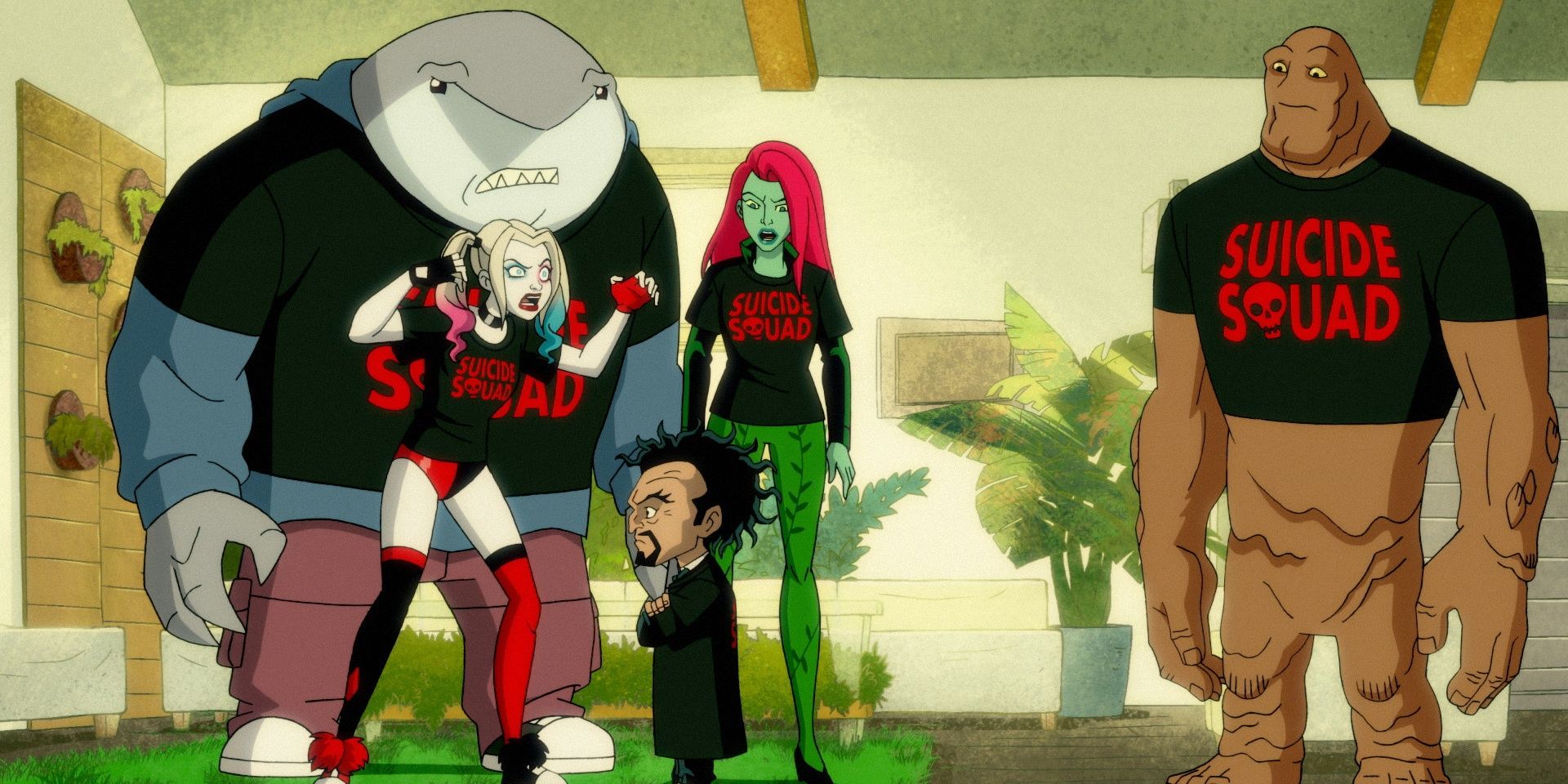 Harley and her crew in Harley Quinn