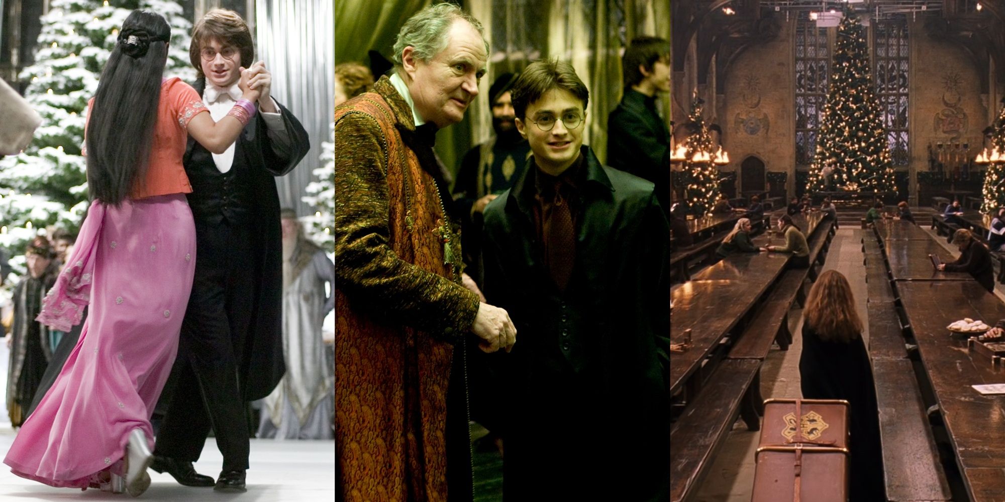 Imagem em destaque dos 7 melhores momentos de Natal do cinema de Harry Potter, classificados