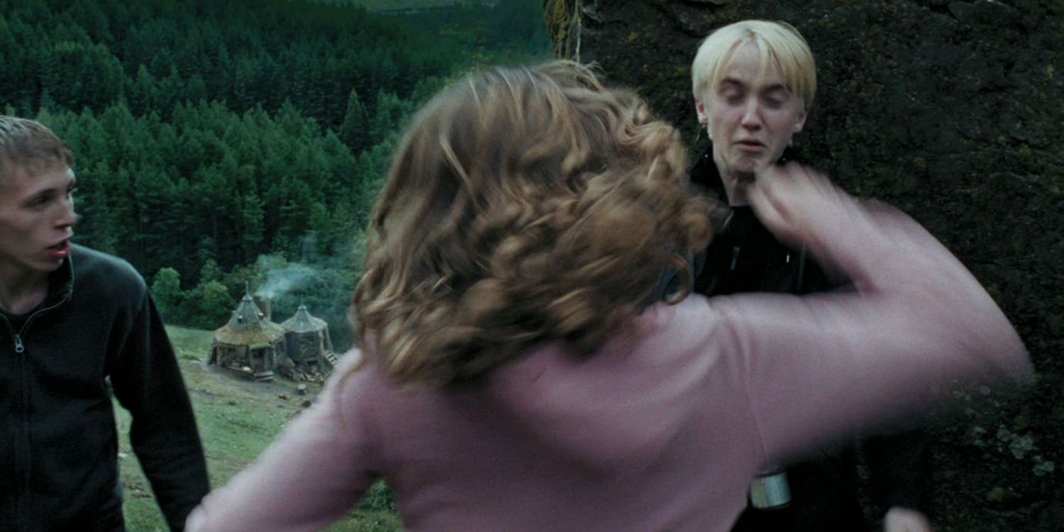 An Image of Harry Potter: Draco Punched