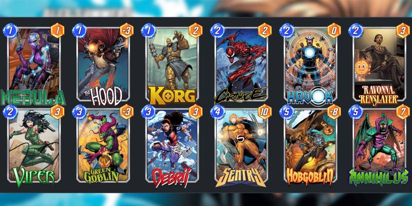 best cards for junk deck for havok in marvel snap.