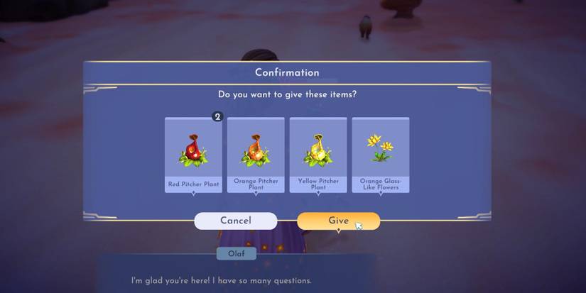 help olaf conquer nature  in disney dreamlight valley