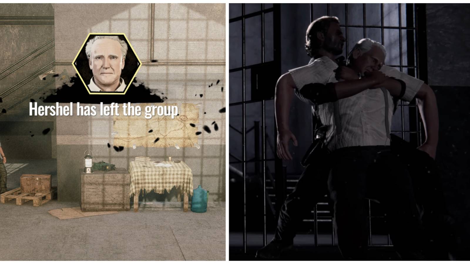 hershel leaves group and hershel amputation