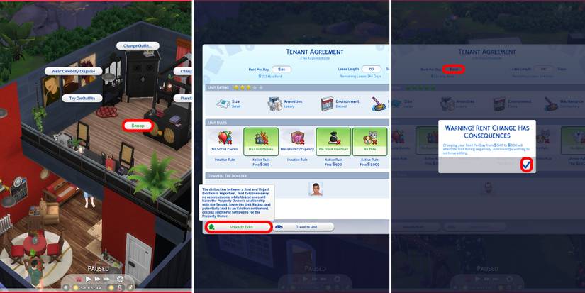 how to decrease a residential unit rating in the sims 4 for rent