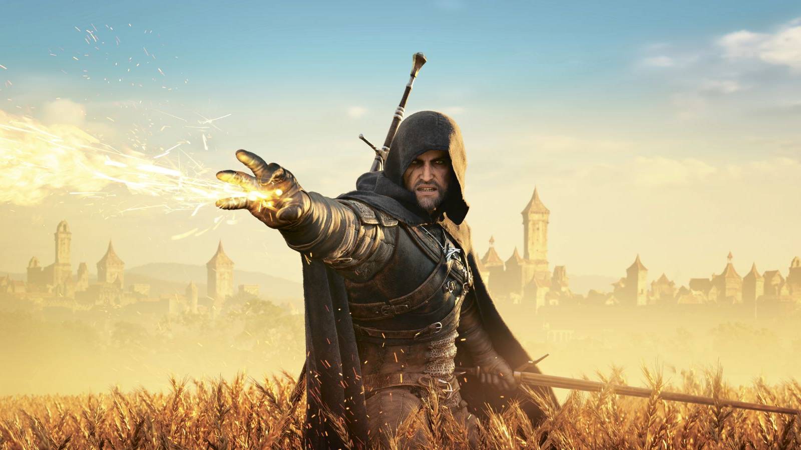 Geralt using Igni Sign in The Witcher 3