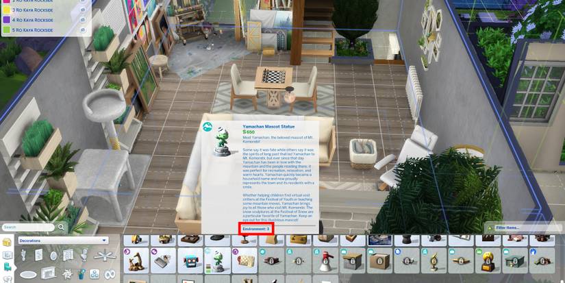 how to increacse residential unit environment in the sims 4 for rent