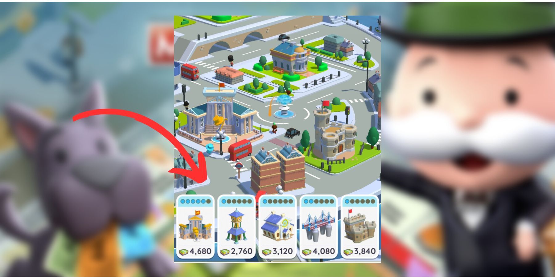 how to upgrade buildings to increase the net worth level in monopoly go.