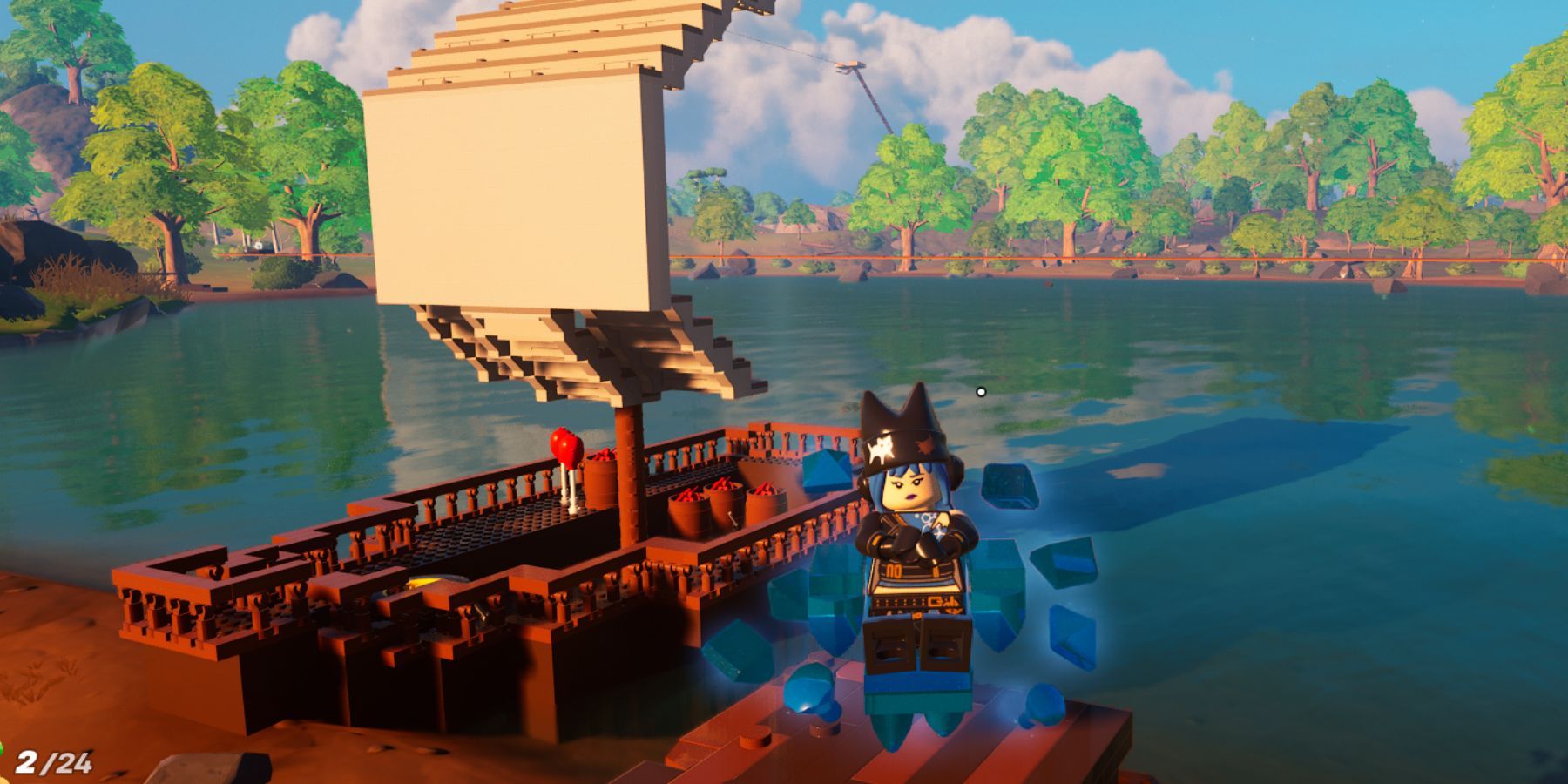 How to build a boat in LEGO Fortnite