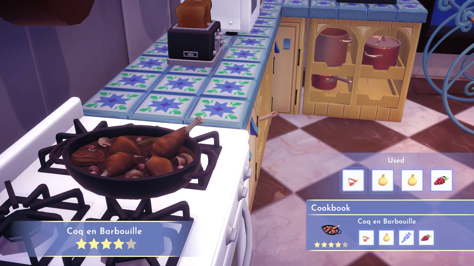 how to make coq en barbouille in disney dreamlight valley