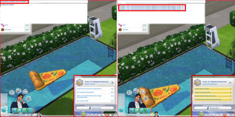 how to use sim aspiration cheats in the sims 4 for rent