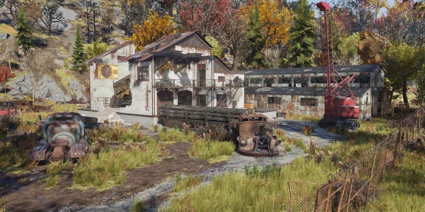 An image of Gilman Lumber Mill in the Fallout 76