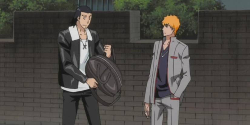 An image of two individuals from The Lost Substitute Shinigami having a conversation