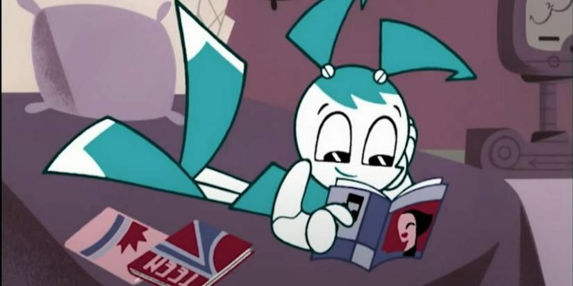 Jenny reading a magazine