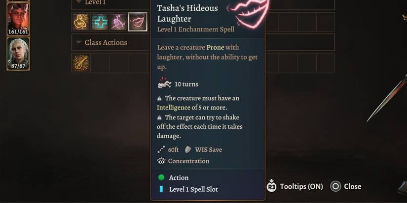 Tasha’s Hideous Laughter in Baldur’s Gate 3