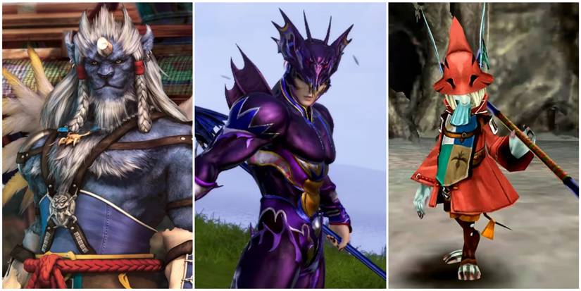 Kimahri in Final Fantasy 10, Kain in Dissidia NT, and Freya in Final Fantasy 9
