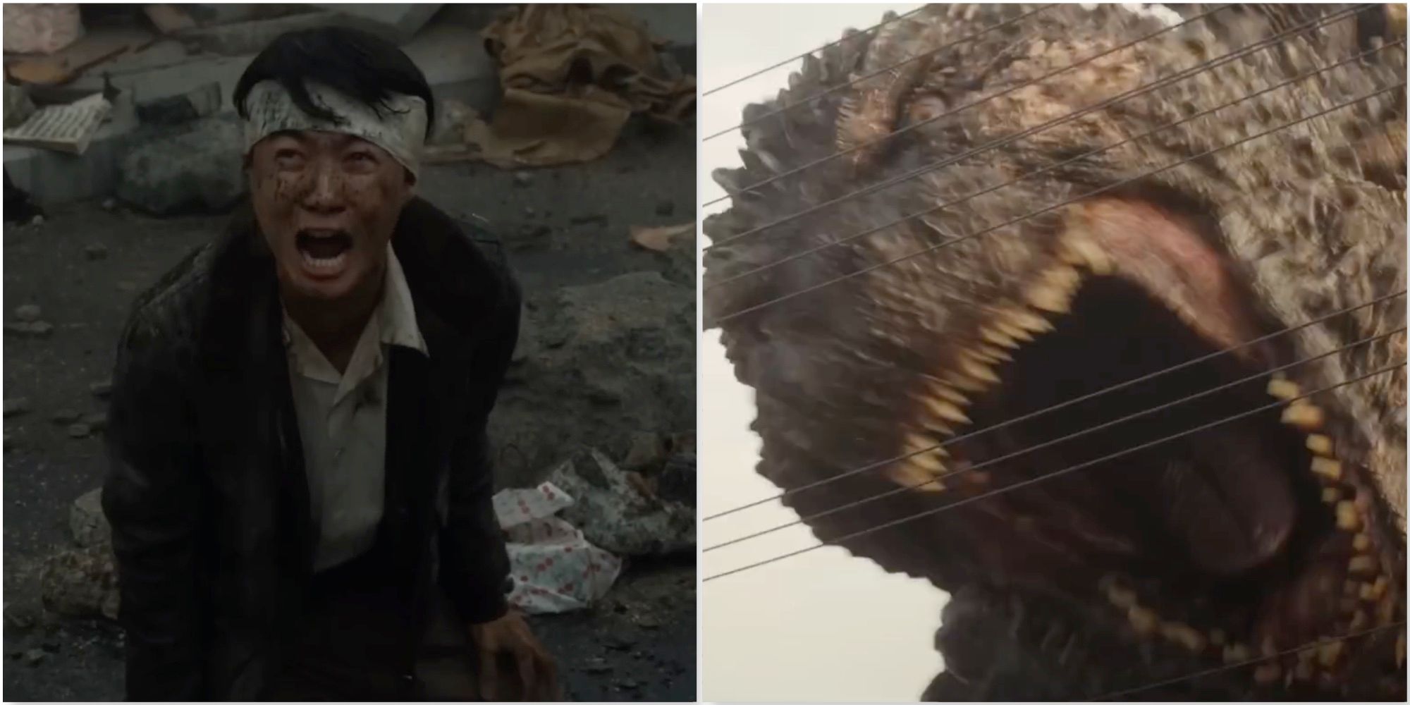 Koichi and Godzilla in Godzilla Minus One