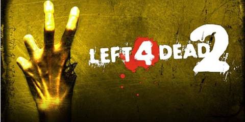 Left 4 Dead 2 hand rising out of ground with yellow background