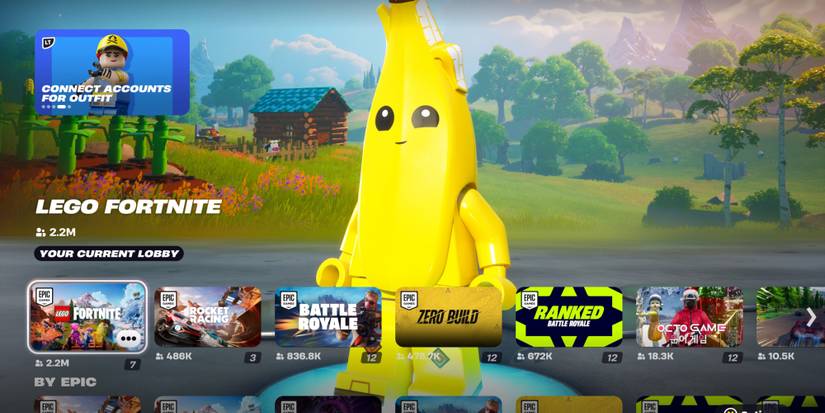 entering lego fortnite world