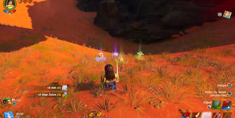 Image of the rewards received from a rainbow in Lego Fortnite