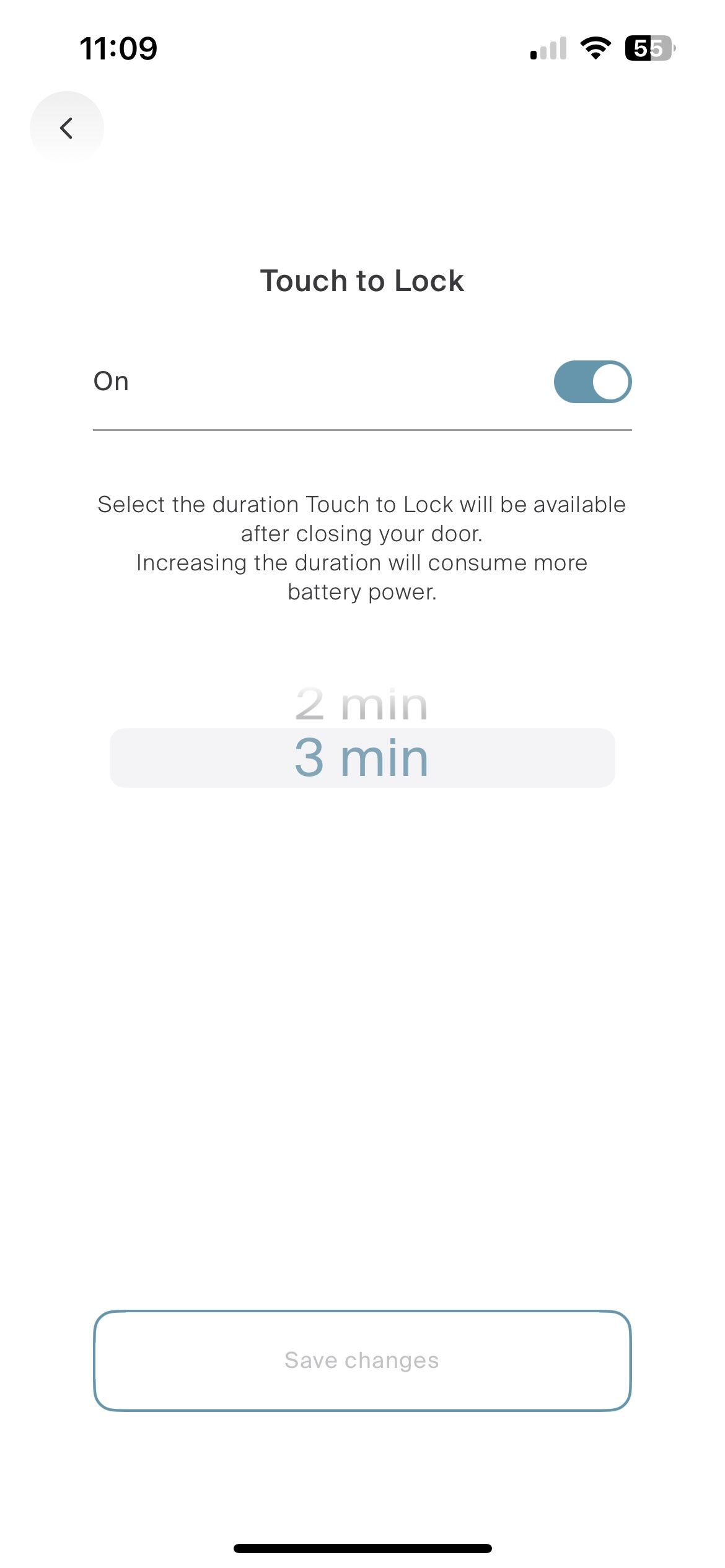 level lock touch to lock app
