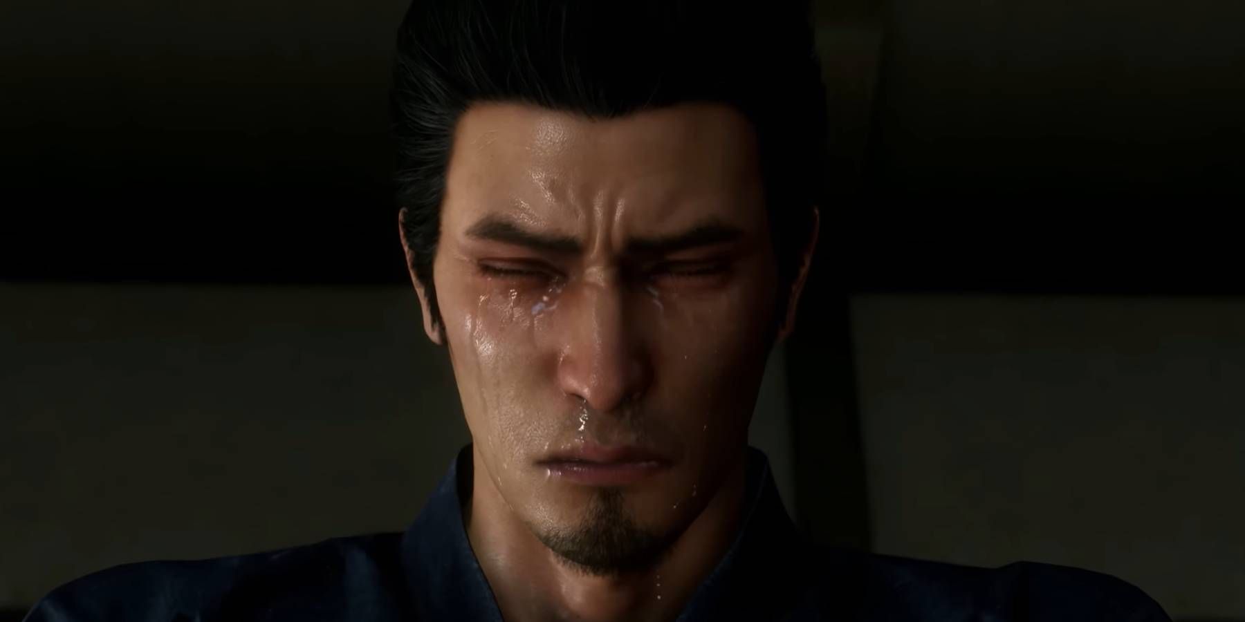 Kiryu crying in Like a Dragon Gaiden