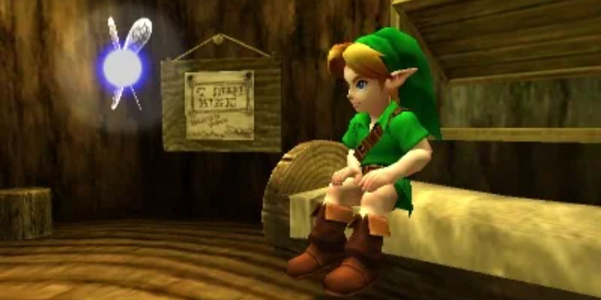 Link encontra Navi em sua casa na árvore