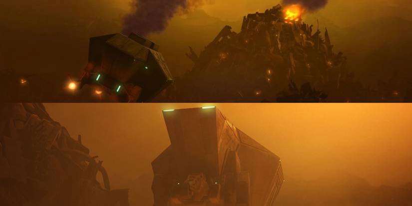 two pictures of the planet lotho minor