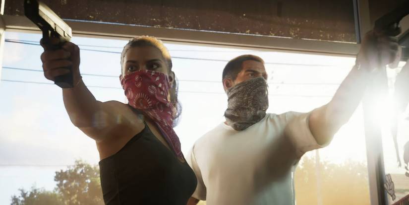 Lucia and Jason rob store in Grand Theft Auto 6