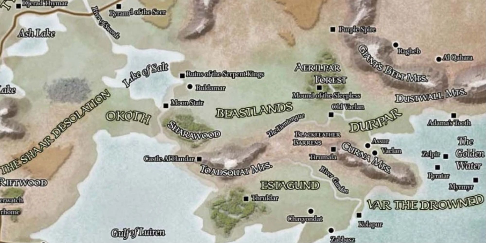 Map included in the Forgotten Realms Campaign Guide Rob Lazaretti