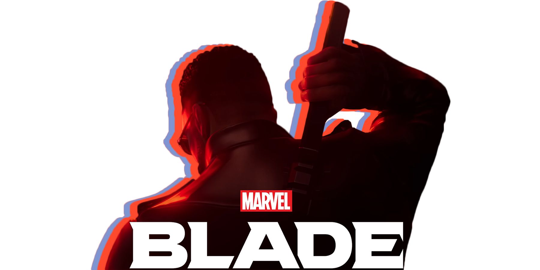 Marvel's Blade sword unsheathing simple splash screen with game logo