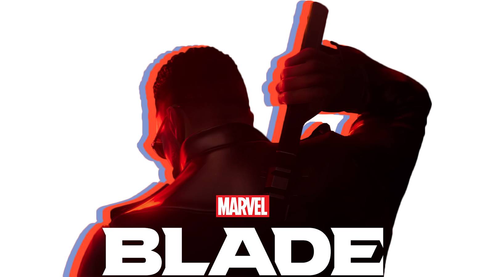 Marvel's Blade sword unsheathing simple splash screen with game logo