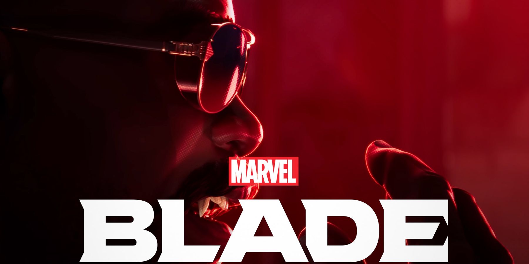 Marvel's Blade teaser sunglasses still with game logo