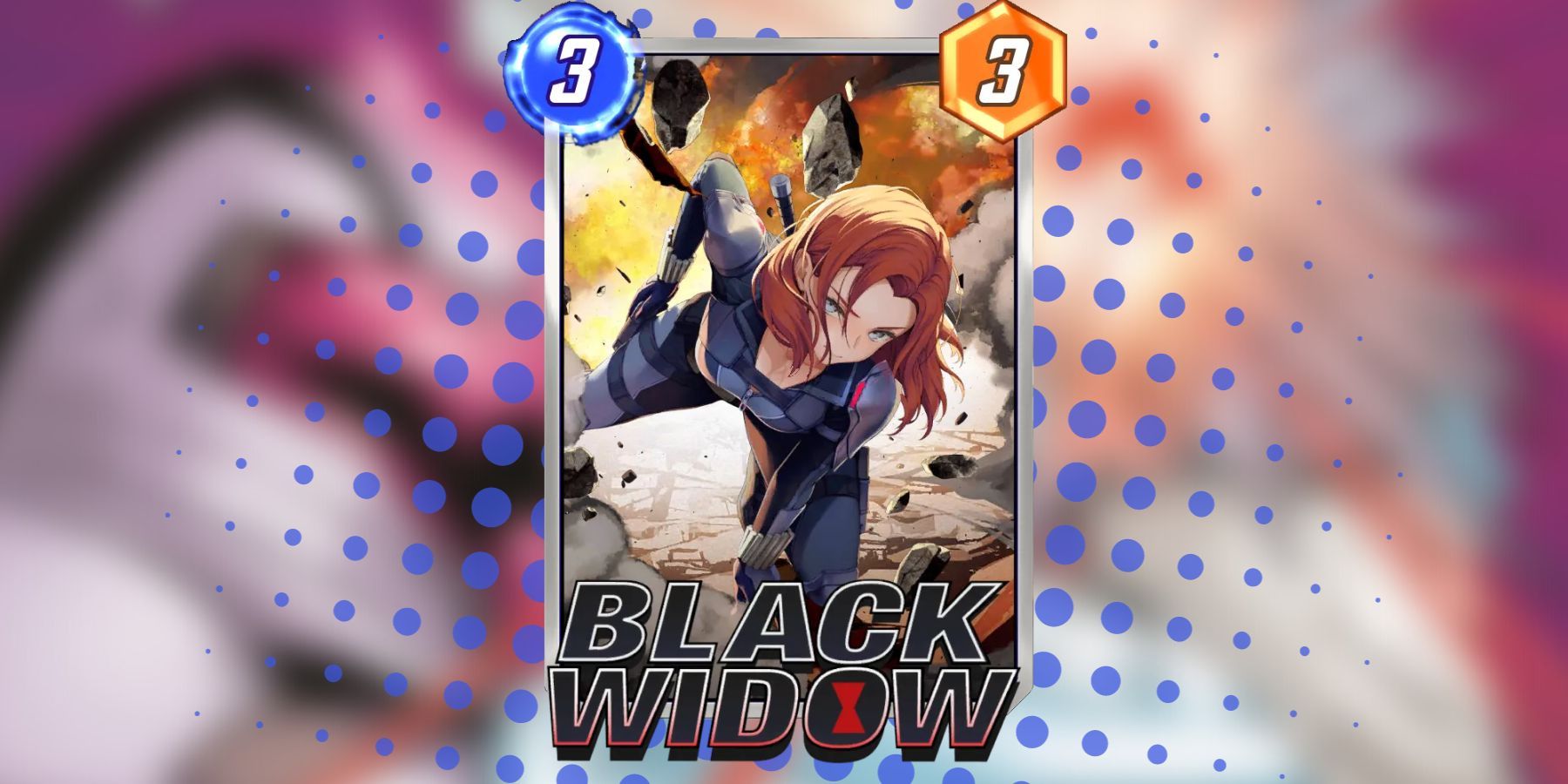 black widow's anime variant in marvel snap.