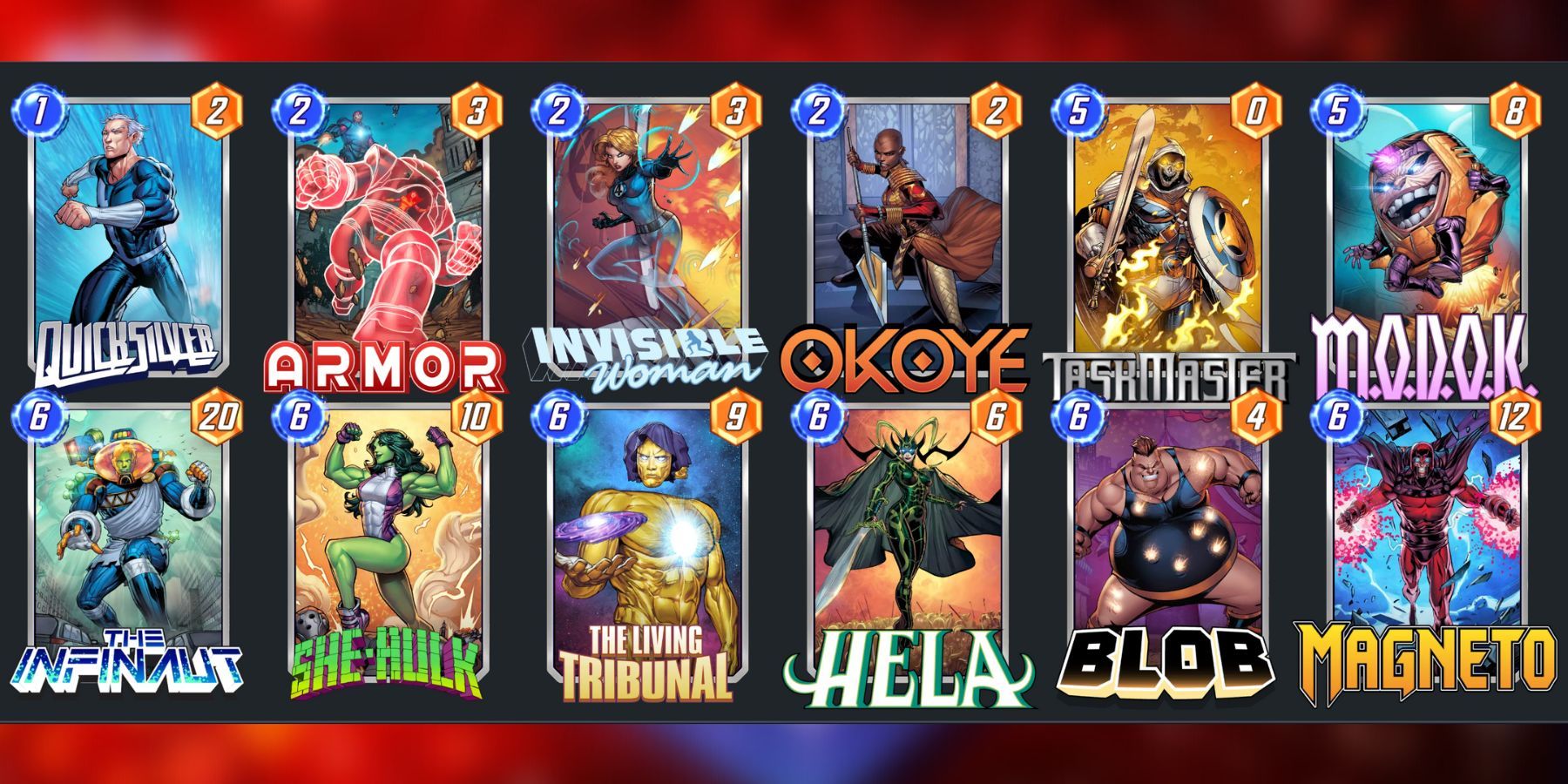 best cards for blob in marvel snap.