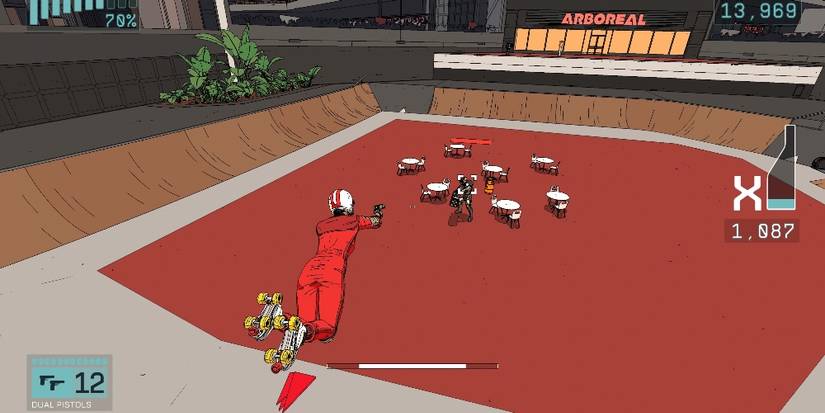 Jumping and aiming at enemy