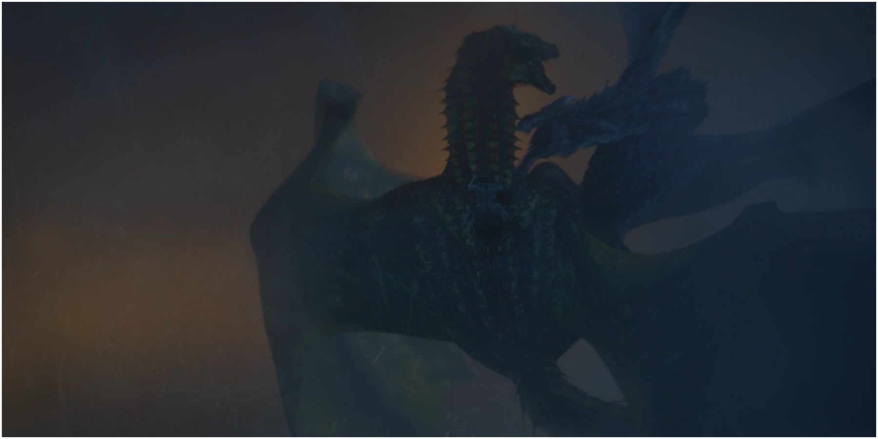 Jon Snow and Rhaegal fight the Undead Viserion in Game of Thrones.