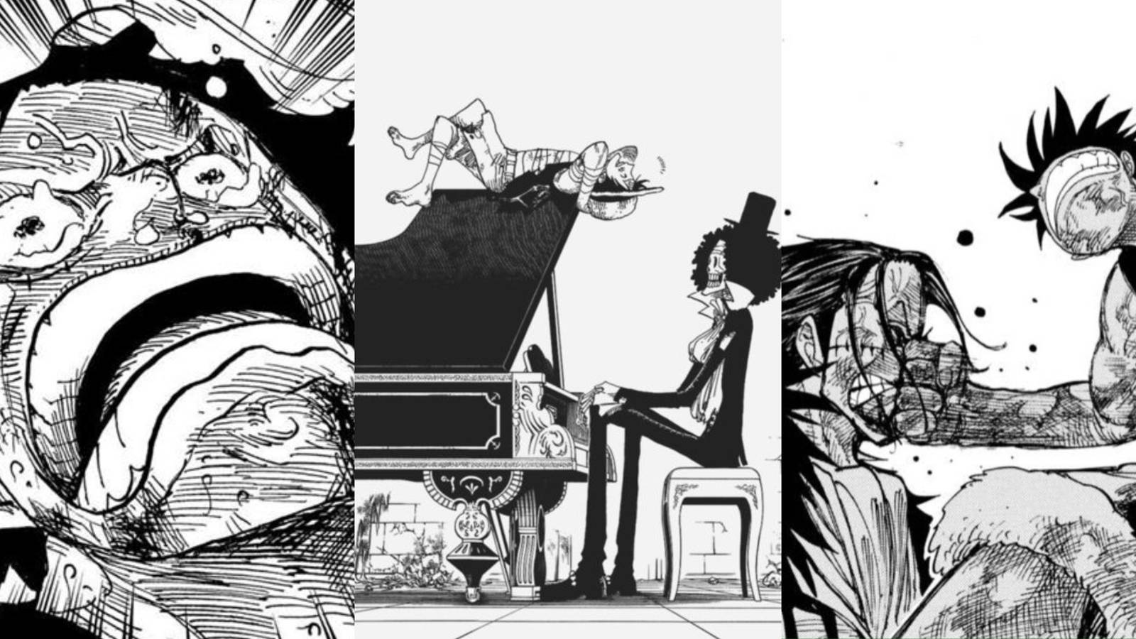 Luffy, crocodile and brook