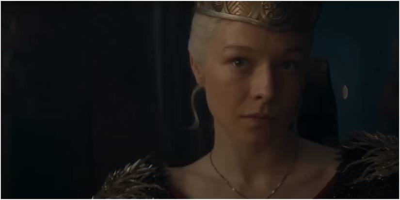 Rhaenyra Targaryen wears her father's golden crown in House of the Dragon Season 2 teaser trailer.