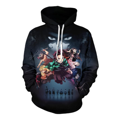 GLIKXN Unisex Anime Hoodie Sports Pullover Sweatshirts